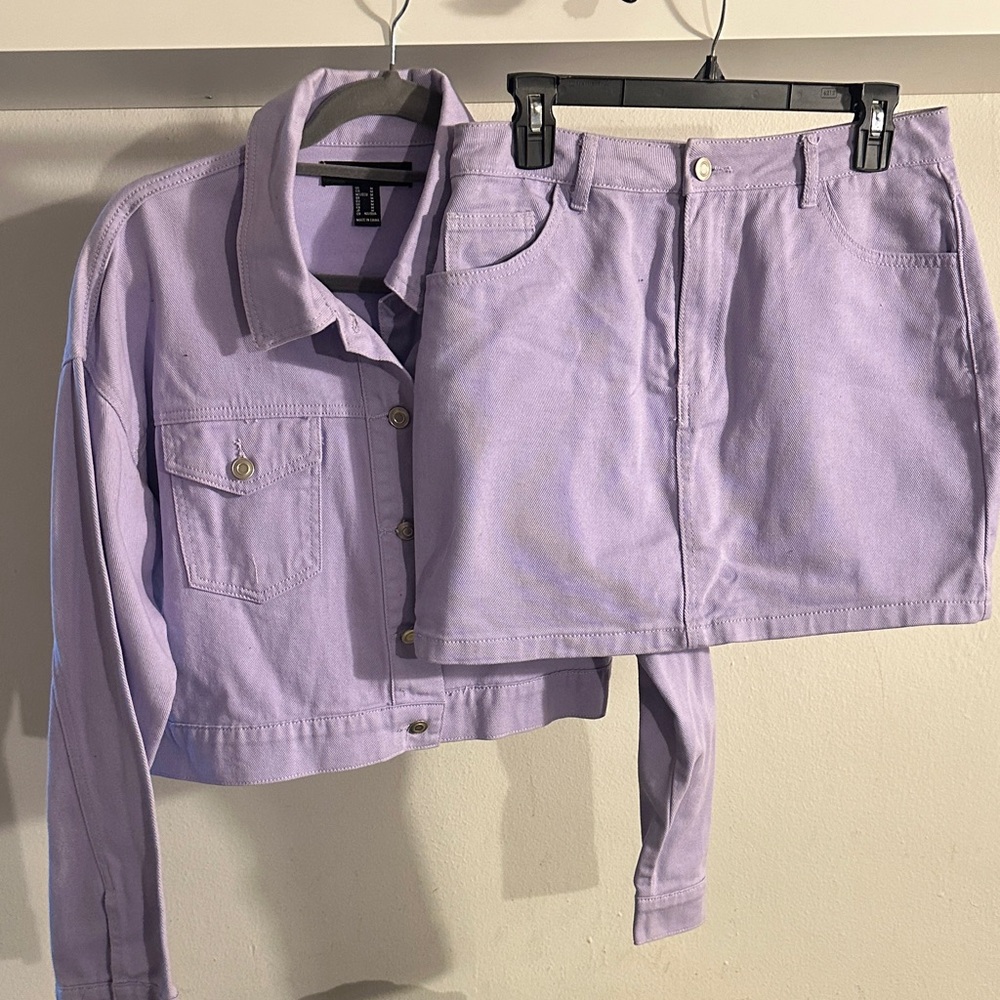 Forever 21 Lavender Jacket and Skirt Set